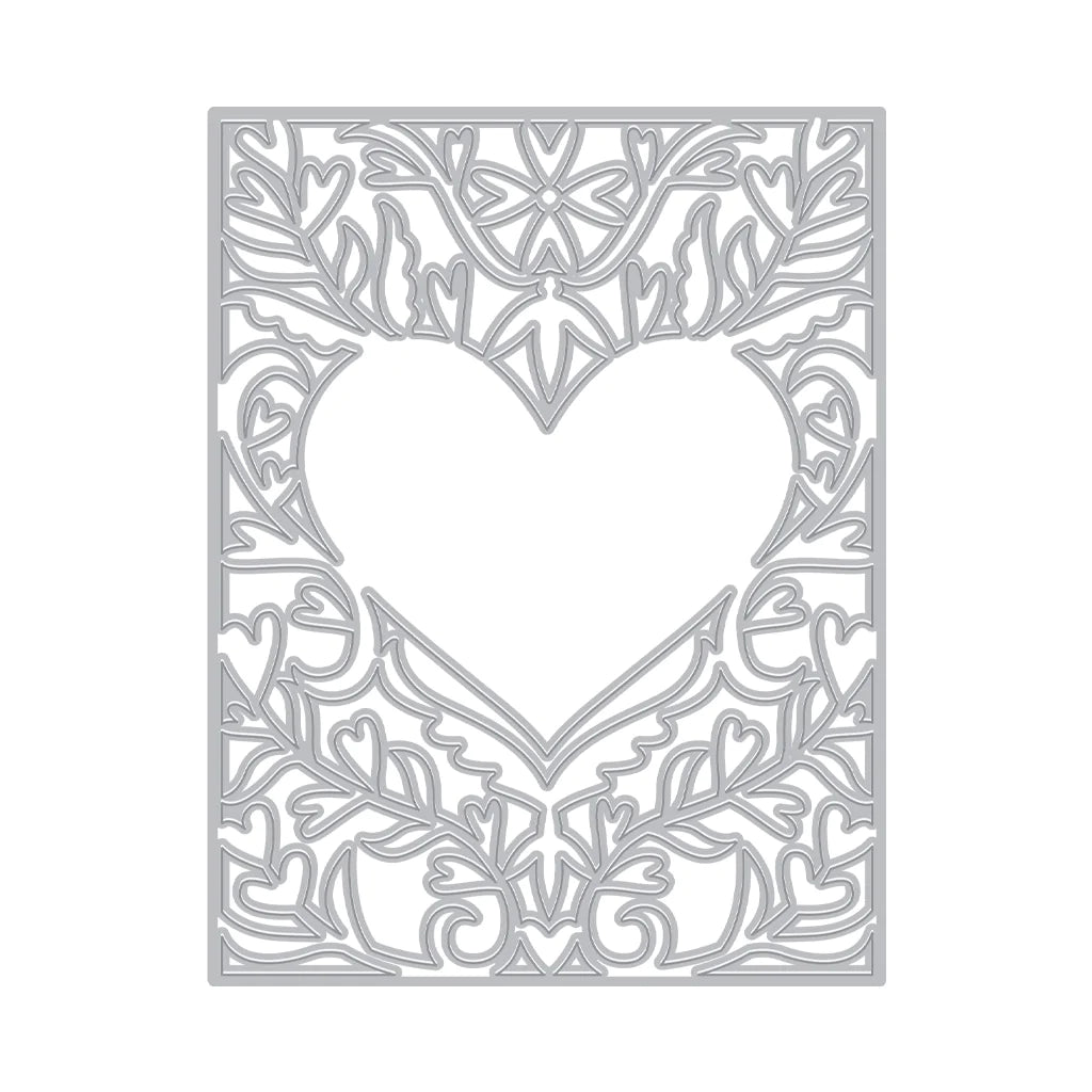 DF116 Heart Flourish Cover Plate (F) - Hero Arts