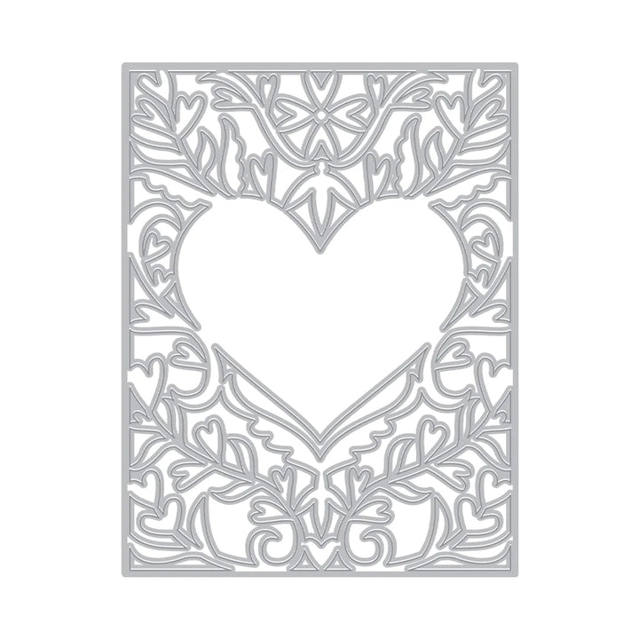 DF116 Heart Flourish Cover Plate (F) - Hero Arts