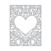 DF116 Heart Flourish Cover Plate (F) - Hero Arts