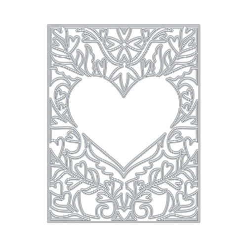 DF116 Heart Flourish Cover Plate (F) - Hero Arts