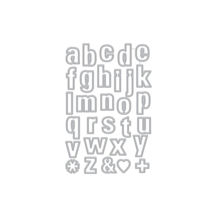 DF129 Luggage Lowercase Alphabet Fancy Dies (G) - Hero Arts