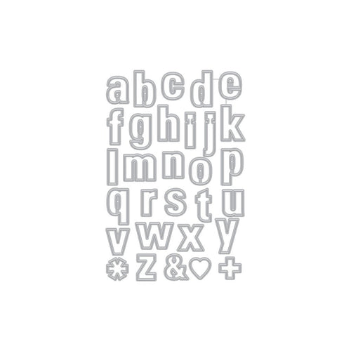 DF129 Luggage Lowercase Alphabet Fancy Dies (G) - Hero Arts