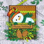 DF143 Peeking Snowman Fancy Dies (C) - Hero Arts