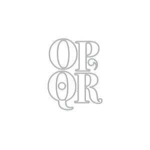 Letter O-R Fancy Dies