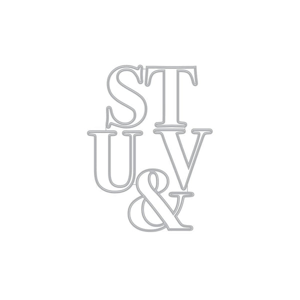 Letter S-V Fancy Dies