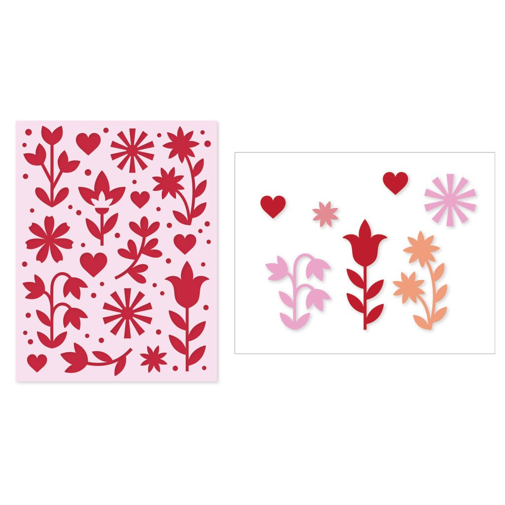 DF189 Flower and Hearts Cover Plate (F) - Hero Arts