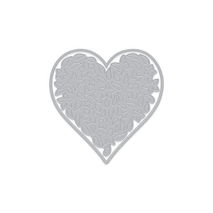 Paper Layering Floral Heart with Frame Dies