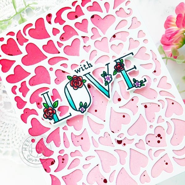 DI483 Window On Love Confetti Fancy Die (F) - Hero Arts