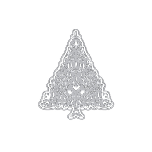 Floral Holiday Tree Fancy Dies