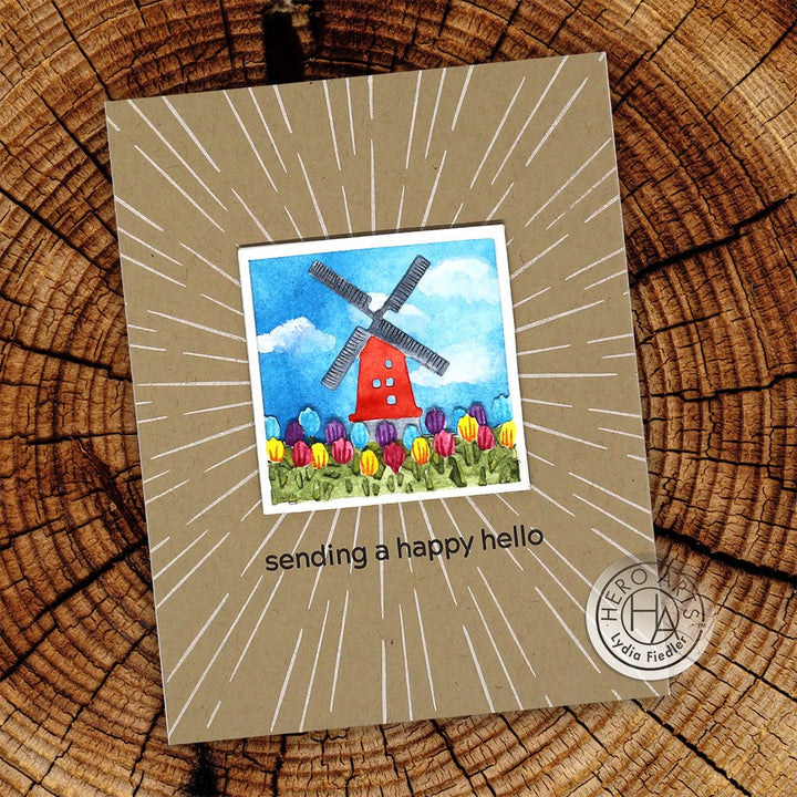 DI883 Looking Glass Windmill Tulips (E) - Hero Arts