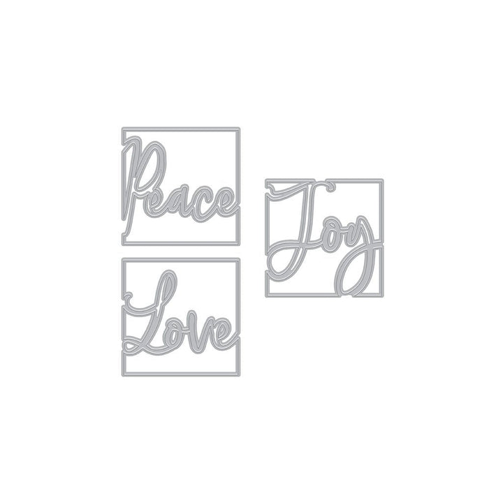 DI910 Looking Glass Peace Love Joy (E) - Hero Arts