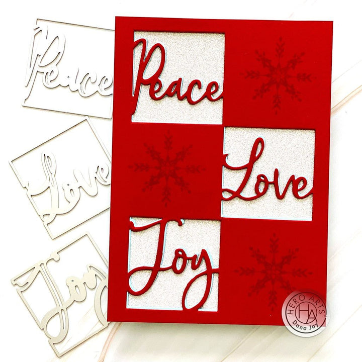 DI910 Looking Glass Peace Love Joy (E) - Hero Arts