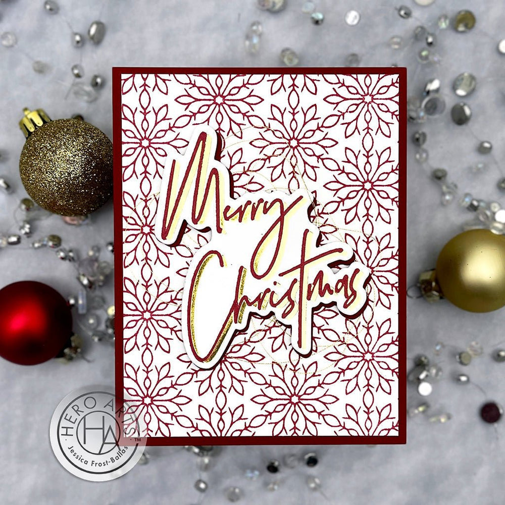 HC101 Merry Christmas Foil & Cut - Hero Arts