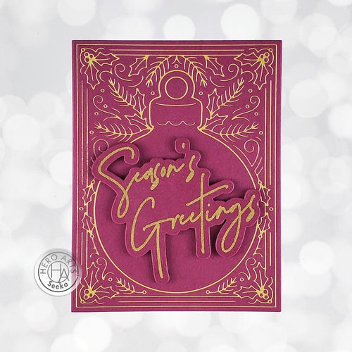 HC102 Season's Greetings Foil & Cut - Hero Arts