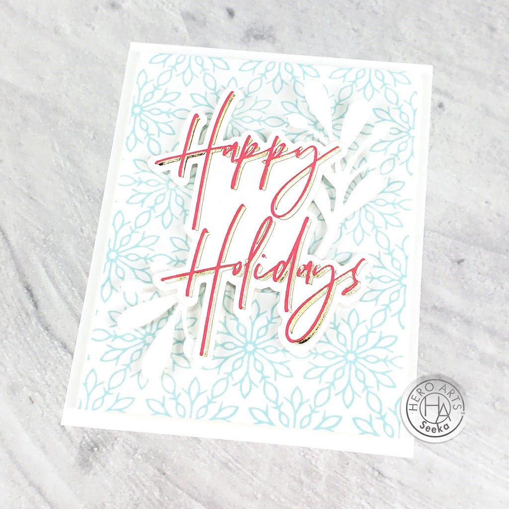 HC103 Happy Holidays Foil & Cut - Hero Arts