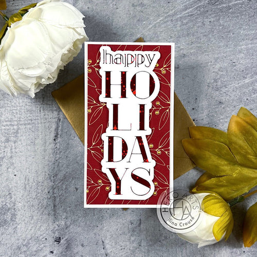 HC104 Stacked Happy Holidays Foil & Cut - Hero Arts