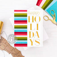 HC104 Stacked Happy Holidays Foil & Cut - Hero Arts