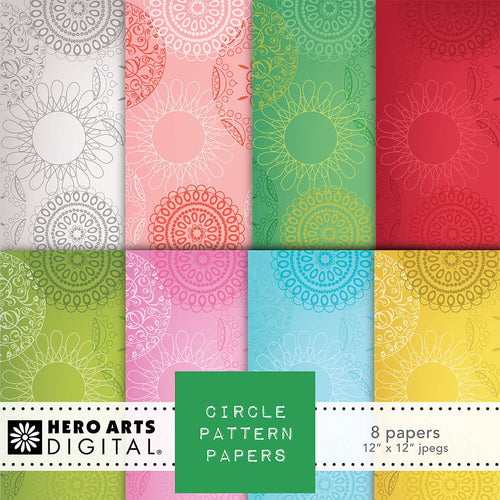 HD105 Circle Pattern Digital Papers - Hero Arts