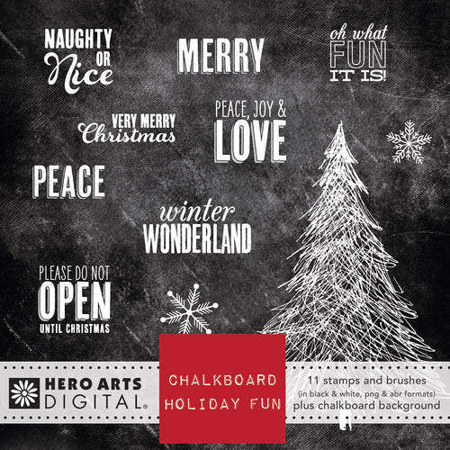 HD108 Chalkboard Holiday Fun Digital Kit - Hero Arts