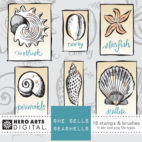 HD128 She Sells Seashells Digital Kit - Hero Arts