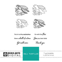 HD131 Sea Turtle Printables - Hero Arts