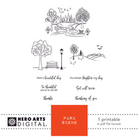 HD132 Park Scene Printables - Hero Arts