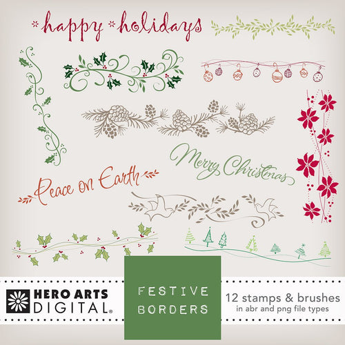 HD144 Festive Borders Digital Kit - Hero Arts