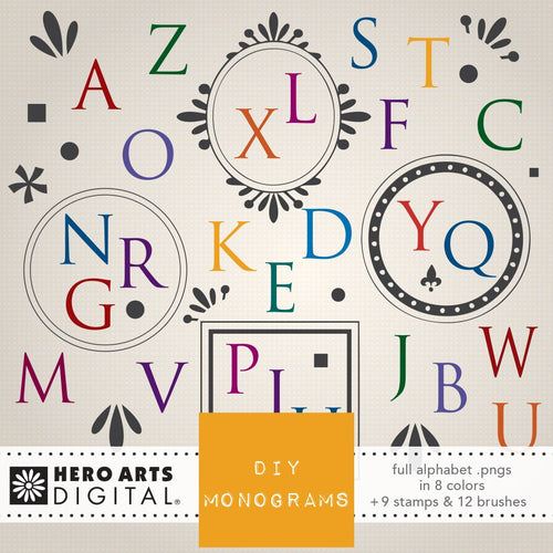 HD149 DIY Monograms Digital Kit - Hero Arts