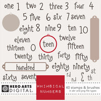 HD150 Whimsical Numbers Digital Kit - Hero Arts