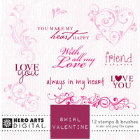 HD151 Swirl Valentine Digital Kit - Hero Arts