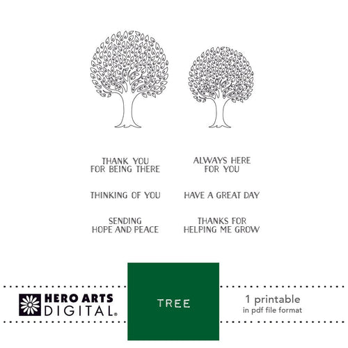 HD153 Tree Printable - Hero Arts