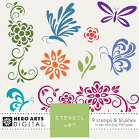 HD158 Stencil Art Digital Kit - Hero Arts