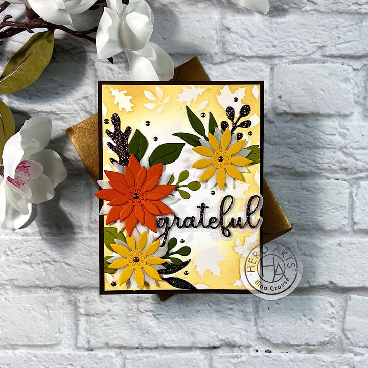 HF107 Fall Leaves Hot Foil Plate (F) - Hero Arts