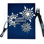 HF122 Three Snowflakes Hot Foil Plate (E) - Hero Arts