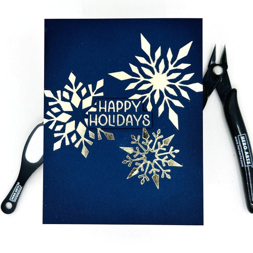 HF122 Three Snowflakes Hot Foil Plate (E) - Hero Arts