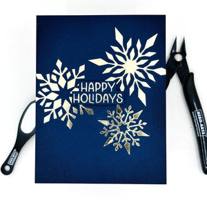 Three Snowflakes Hot Foil Plate
