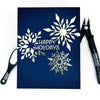 Three Snowflakes Hot Foil Plate