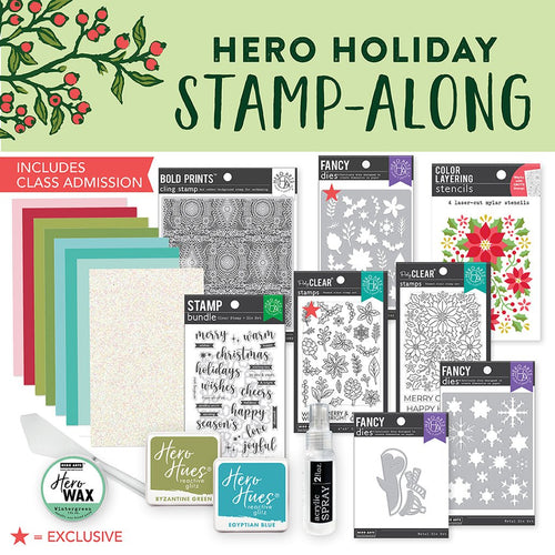 Holiday 2024 Stamp - Along Bundle + Class - Hero Arts