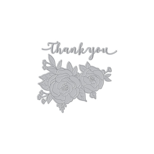 HP104 Thank You Flowers Letterpress + Foil Plate (D) - Hero Arts