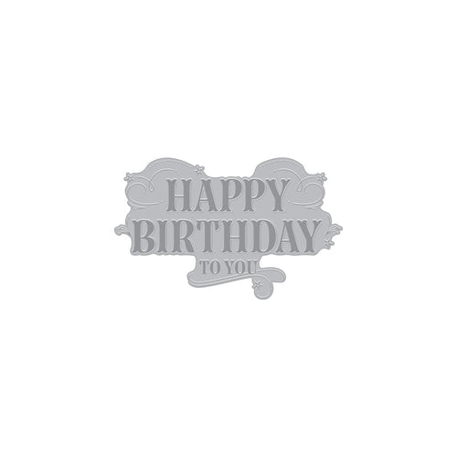 HP105 Happy Birthday Letterpress + Foil Plate (C) - Hero Arts