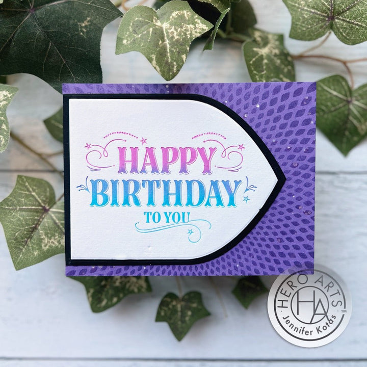 HP105 Happy Birthday Letterpress + Foil Plate (C) - Hero Arts