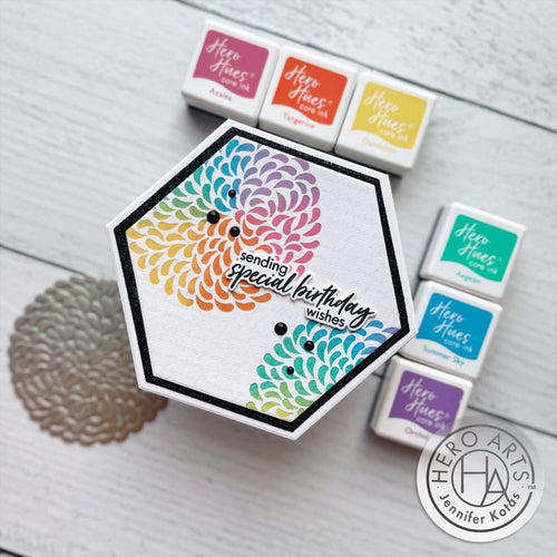 HP107 Petals Circle Letterpress + Foil Plate (D) - Hero Arts