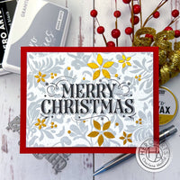 HP109 Merry Christmas Letterpress + Foil Plate (C) - Hero Arts