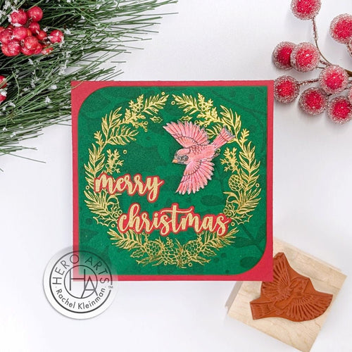 HP110 Wreath & Finch Letterpress + Foil Plate (D) - Hero Arts