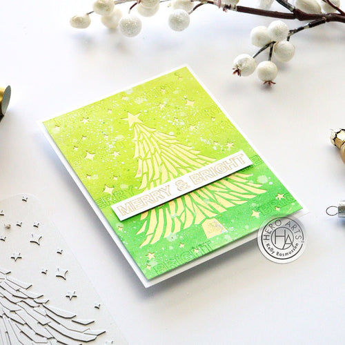 HP112 Sparkling Tree Letterpress + Foil Plate Plate (E) - Hero Arts