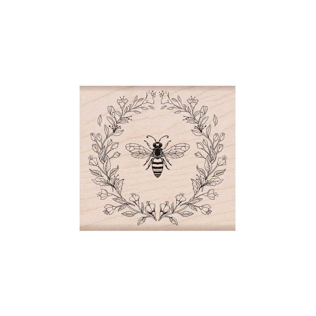 K6224 Antique Bee and Flowers - Hero Arts