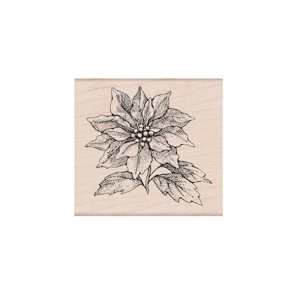 From The Vault Poinsettia Woodblock Stamp