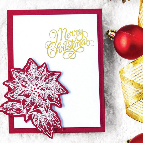 From The Vault Poinsettia Woodblock Stamp