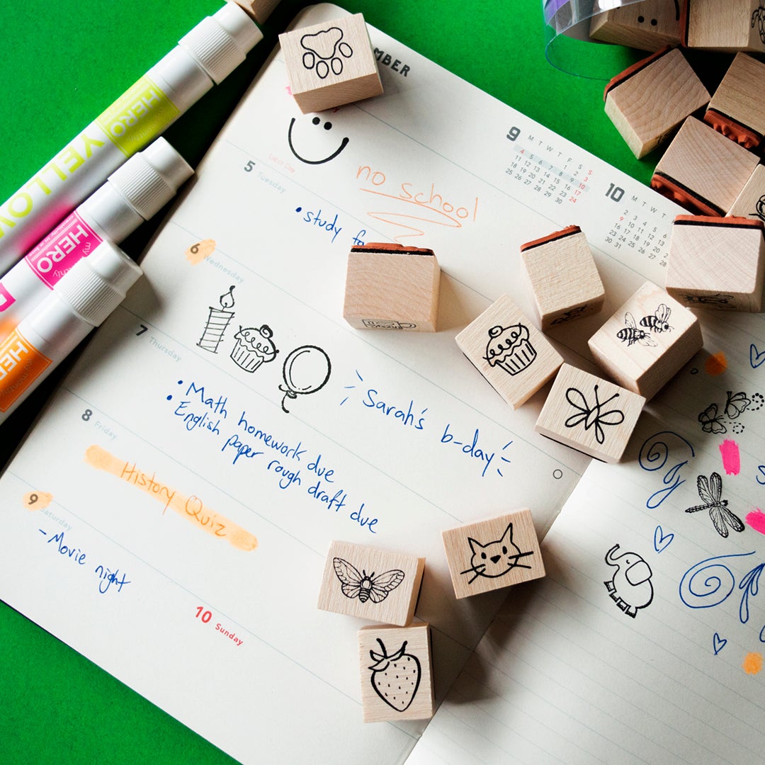【Hero arts】 ウッドスタンプいろいろ7つセット ll330-fun-stuff-ink-n-stamp- アルバム・スクラップ
