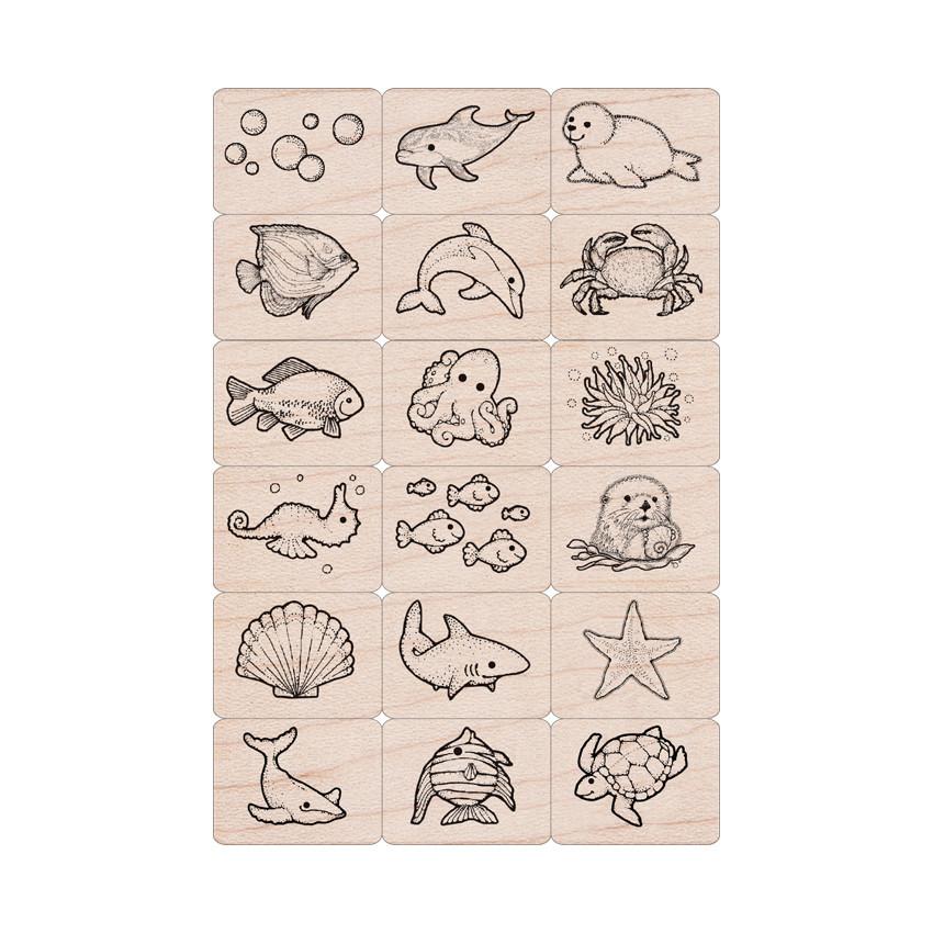 LL389 Sea Life Ink 'n' Stamp - Hero Arts